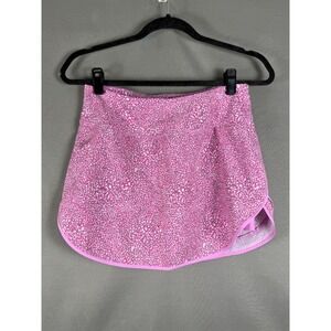Etonic Active Skort Women XS Pink Micro Print Built-in Shorts Zipper Pocket